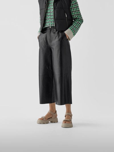 Custommade Lederhose im Relaxed Fit Schwarz 4