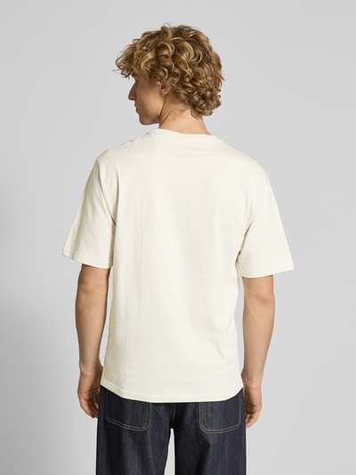 REVIEW Regular fit T-shirt met ronde hals Ecru - 5