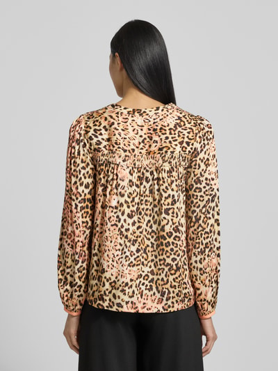 Emily Van den Bergh Blusenshirt mit V-Ausschnitt Offwhite Melange 5