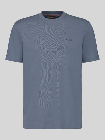 BOSS Orange T-Shirt mit dezentem Logo-Schriftzug Blau 2