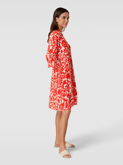 Kaffe Sukienka o długości do kolan z rękawami z falbanami model ‘Ellen’ Czerwony 1