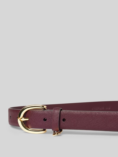 Lauren Ralph Lauren Leren riem met labelapplicatie Donkerrood - 2