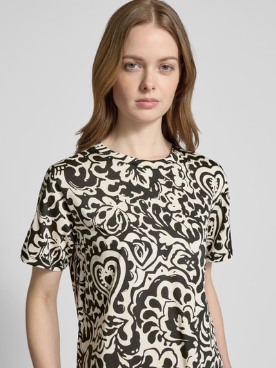 Weekend Max Mara T-shirt z okrągłym dekoltem model ‘CADINE’ Czarny 3