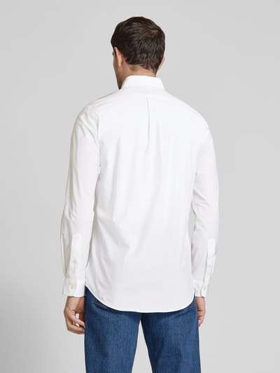 Polo Ralph Lauren Koszula casualowa o kroju custom fit z wyhaftowanym logo Biały 5
