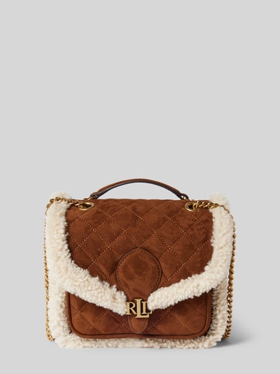 Lauren Ralph Lauren Handtas van schapenleer met labeldetails, model 'BRADLEY' Camel - 1