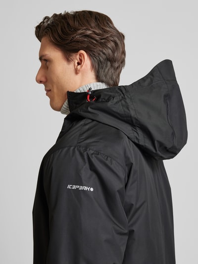 Icepeak Functioneel jack met capuchon, model 'BARBEAU' Zwart - 3