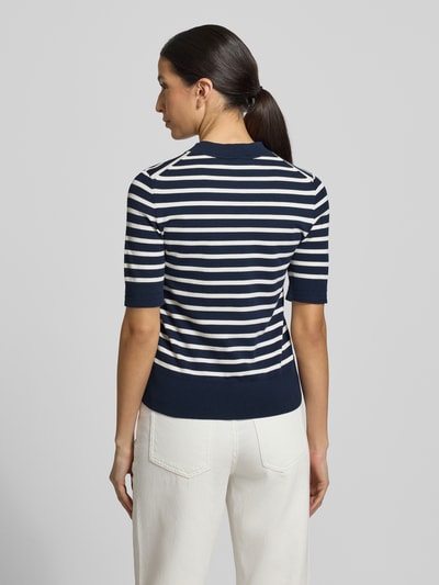 Tommy Hilfiger Sweter z dzianiny o kroju regular fit z mieszanki bawełny Granatowy 5