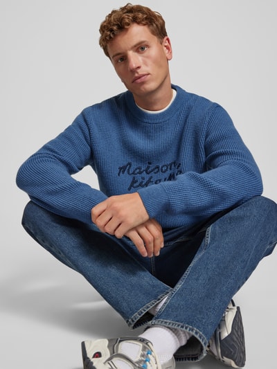 MAISON KITSUNE Sweatshirt mit Label-Stitching Ocean 3