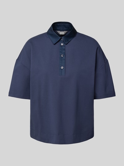 MM Regular fit blouseshirt van katoenmix, model 'NAVE' Marineblauw - 2