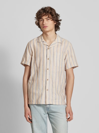 Pepe Jeans Regular Fit Freizeithemd Baumwoll-Leinen-Mix Modell 'ALTEA' Beige 4