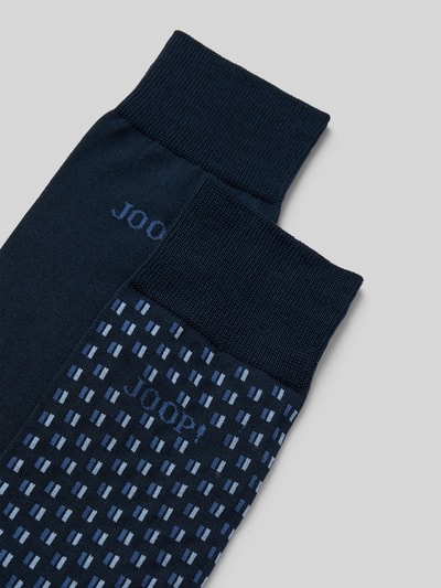JOOP! Collection Sokken met labelprint in een set van 2 paar Donkerblauw - 2