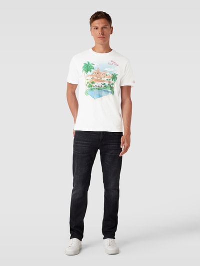MC2 Saint Barth T-Shirt mit Label-Print Weiss 1