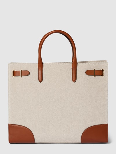 Lauren Ralph Lauren Tote bag met contrastdetails, model 'DEVYN' Zand - 2