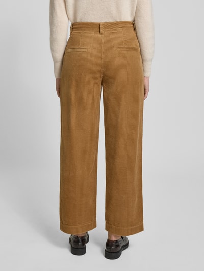 Marc O'Polo Spodnie sztruksowe o kroju regular fit z czystej bawełny Camel 5