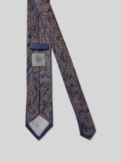 Monti Seidenkrawatte mit floralem Allover-Print (7 cm) Dunkelbraun 2