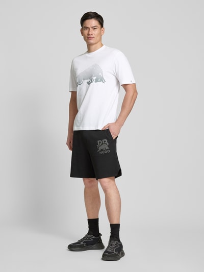 HUGO T-Shirt mit Label-Print Modell 'Drcard' Weiss 1