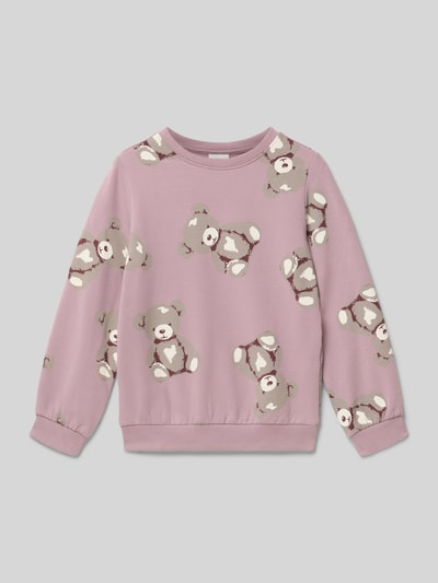 s.Oliver RED LABEL Bluza o kroju regular fit z mieszanki bawełny Fiołkoworóżowy 1