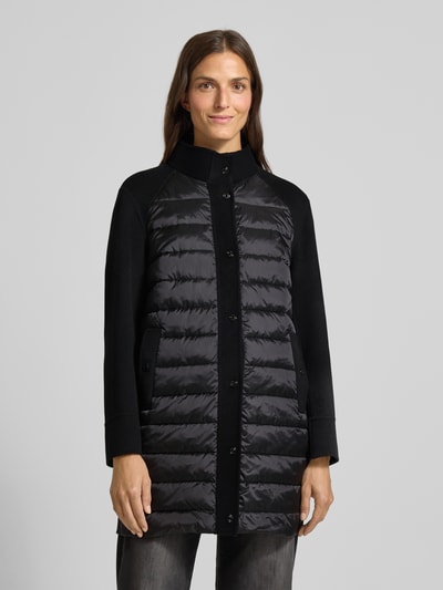 Marc Cain Knielanger Steppmantel aus Escorial Woll-Mix Black 4