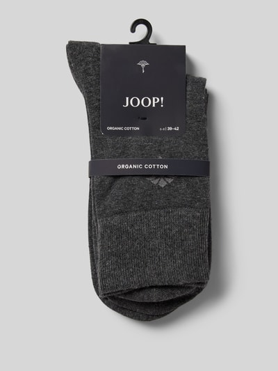 JOOP! Collection Sokken met labelprint in een set van 2 paar Antraciet - 3