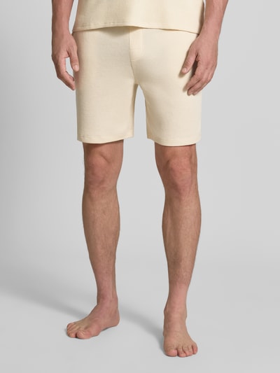BOSS Regular Fit Sweatshorts aus Baumwoll-Mix Offwhite 4