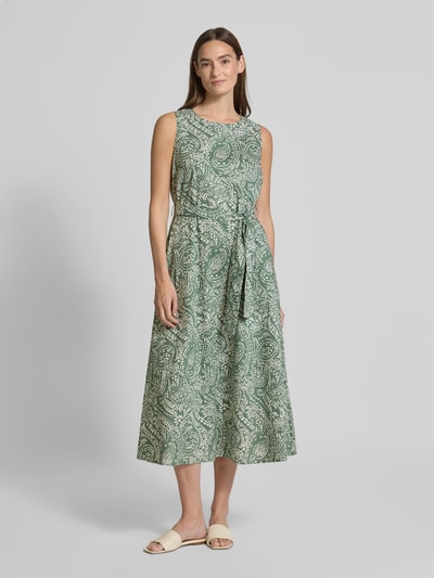 Christian Berg Woman Selection Midikleid mit Bindegürtel Oliv 4