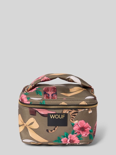 WOUF Kosmetiktasche mit Logo-Patch Modell 'Rodeo' Oliv 1