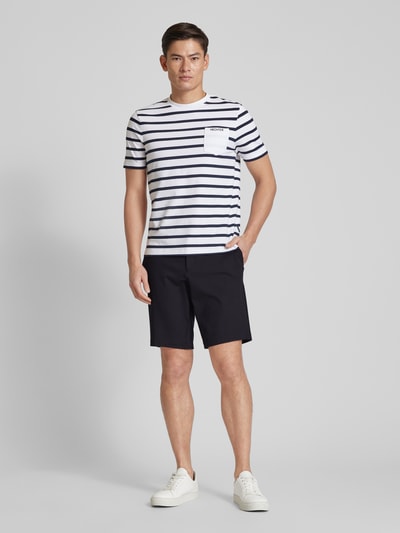 BOSS Green Regular Fit Shorts mit Gürtelschlaufen Modell 'Commuter' Marine 1