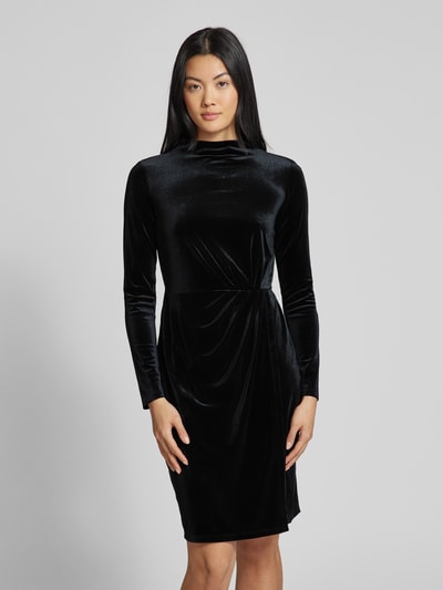 Zero Knielanges Kleid mit gelegten Falten Black 4