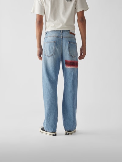 Marni Straight Fit Jeans mit Zierbesatz Jeansblau 5