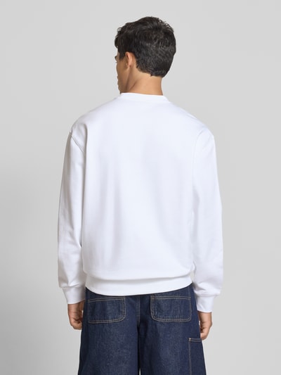 Calvin Klein Jeans Sweatshirt mit Label-Print Weiss 5