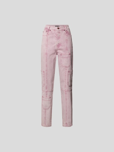 ROTATE BIRGER CHRISTENSEN Straight Fit Jeans mit Eingrifftaschen Mauve  2