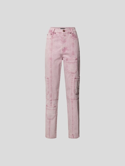 ROTATE Straight Fit Jeans mit Eingrifftaschen Mauve 2