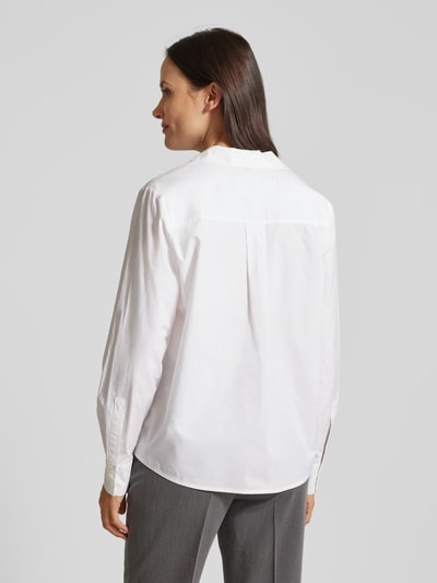 Lanius Regular Fit Bluse mit Umlegekragen Weiss 5