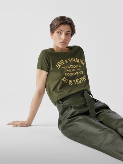 Zadig & Voltaire T-Shirt mit Brand-Print Olivgrün 6