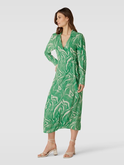 Selected Femme Wikkeljurk met all-over motief Lichtgroen - 4