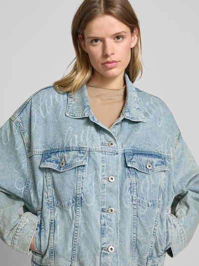 Hugo Blue Jeansjacke mit Brustpattentaschen Modell 'Lou' Jeansblau 3