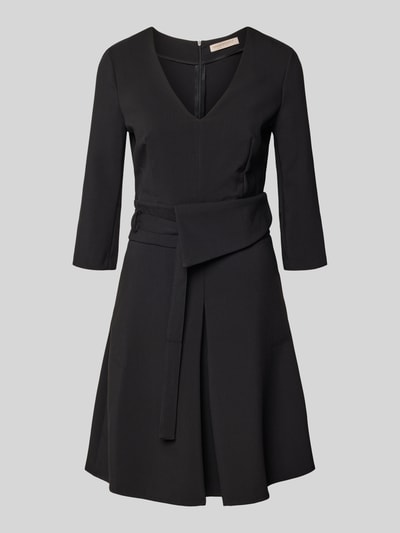 Rinascimento Knielanges Cocktailkleid mit V-Ausschnitt Black 2
