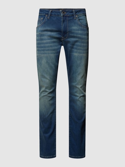 CARS JEANS Slim fit jeans in used-look, model 'BATES' Jeansblauw - 2