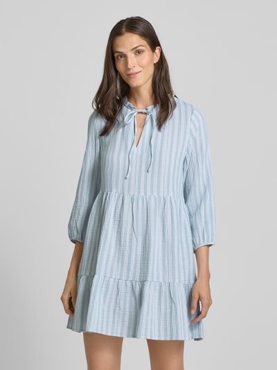 Vero Moda Sukienka midi taliowana z czystej bawełny model ‘NANNA’ Trzcinowy 4