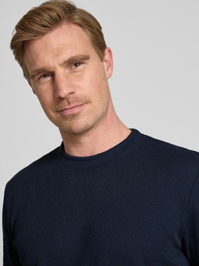 Tom Tailor Regular Fit T-Shirt aus Baumwoll-Mix Dunkelblau 3