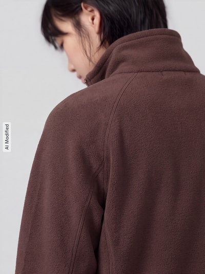 ARMEDANGELS Bluza o kroju oversized z czystej bawełny model 'HAARLEENAA' Ciemnobrązowy 3