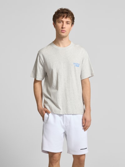 JACK & JONES t-shirt met statementprint model 'NORREBRO' Lichtgrijs gemêleerd - 4