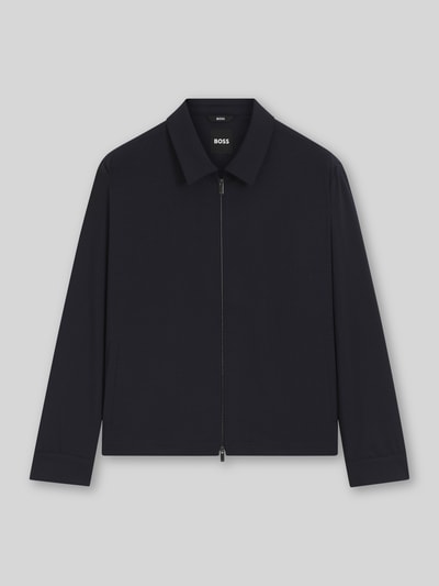 BOSS Bluzon o kroju relaxed fit z mieszanki wełny model 'CARPER' Granatowy 2