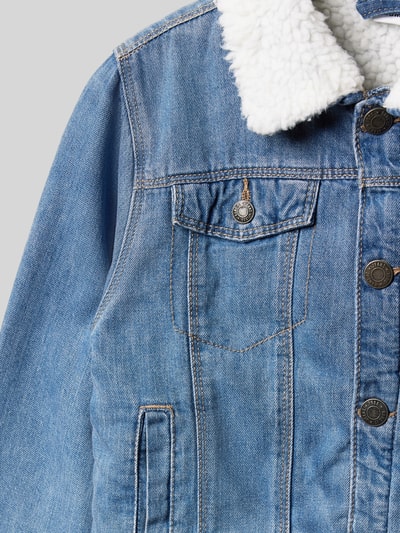 Name It Jeansjacke mit Brusttaschen und Woll-Anteil Modell 'JACK' Blau 2