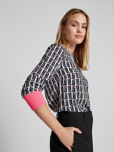 Emily Van den Bergh Bluse aus Viskose mit Tunikakragen BLACK 3