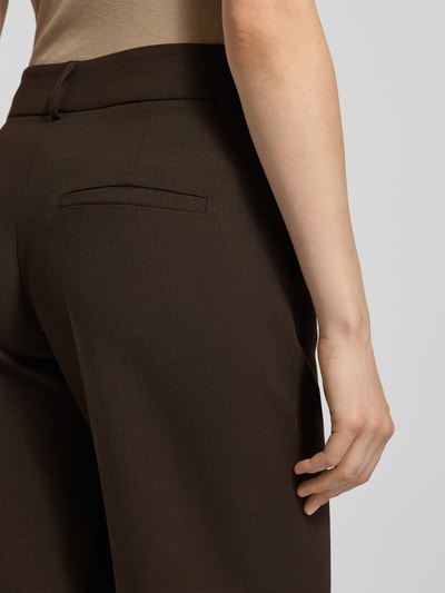 Selected Femme Wijde broek met viscose, model 'RITA' Donkerbruin - 3