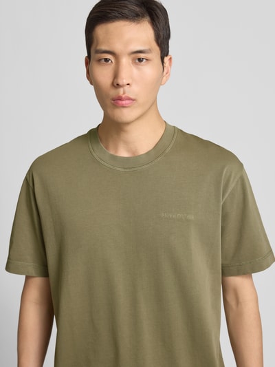 Marc O'Polo Regular fit T-shirt van puur katoen Olijfgroen - 3