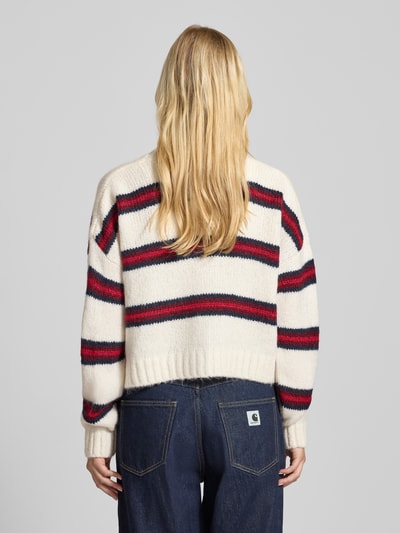 Tommy Jeans Oversized gebreid jack met alpaca Ecru - 5