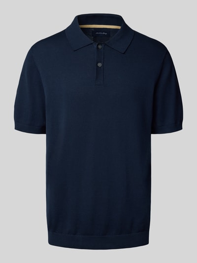 Christian Berg Men Regular Fit Poloshirt mit kurzer Knopfleiste Marine 2