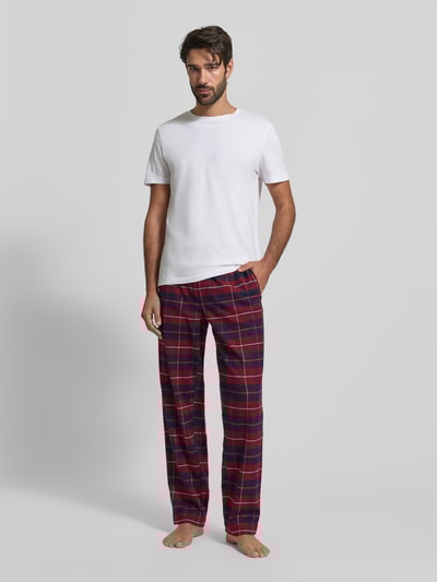 Jockey Pyjamabroek van flanel met elastische band Bordeaux - 1